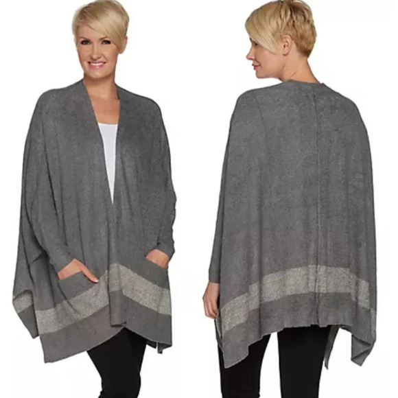 Barefoot Dreams CozyChic Lite Cliffside Wrap Sweater 17984 - Picture 8 of 8